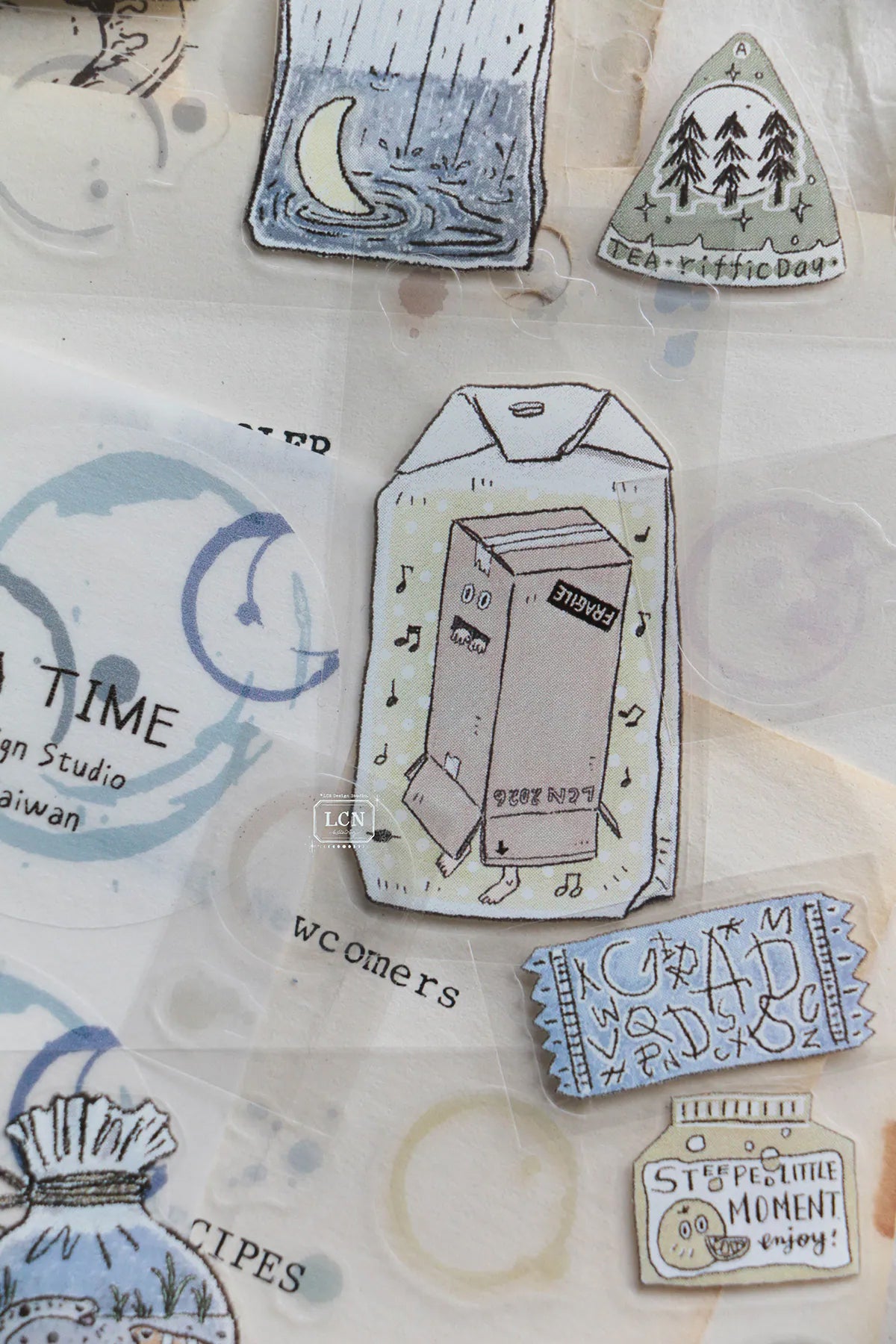 LCN Design Studio: Tea Time Kiss-Cut PET Tape