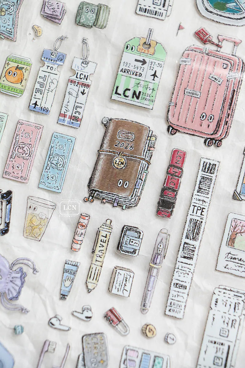 LCN Design Studio: Travel Essentials Kiss-Cut PET Tape