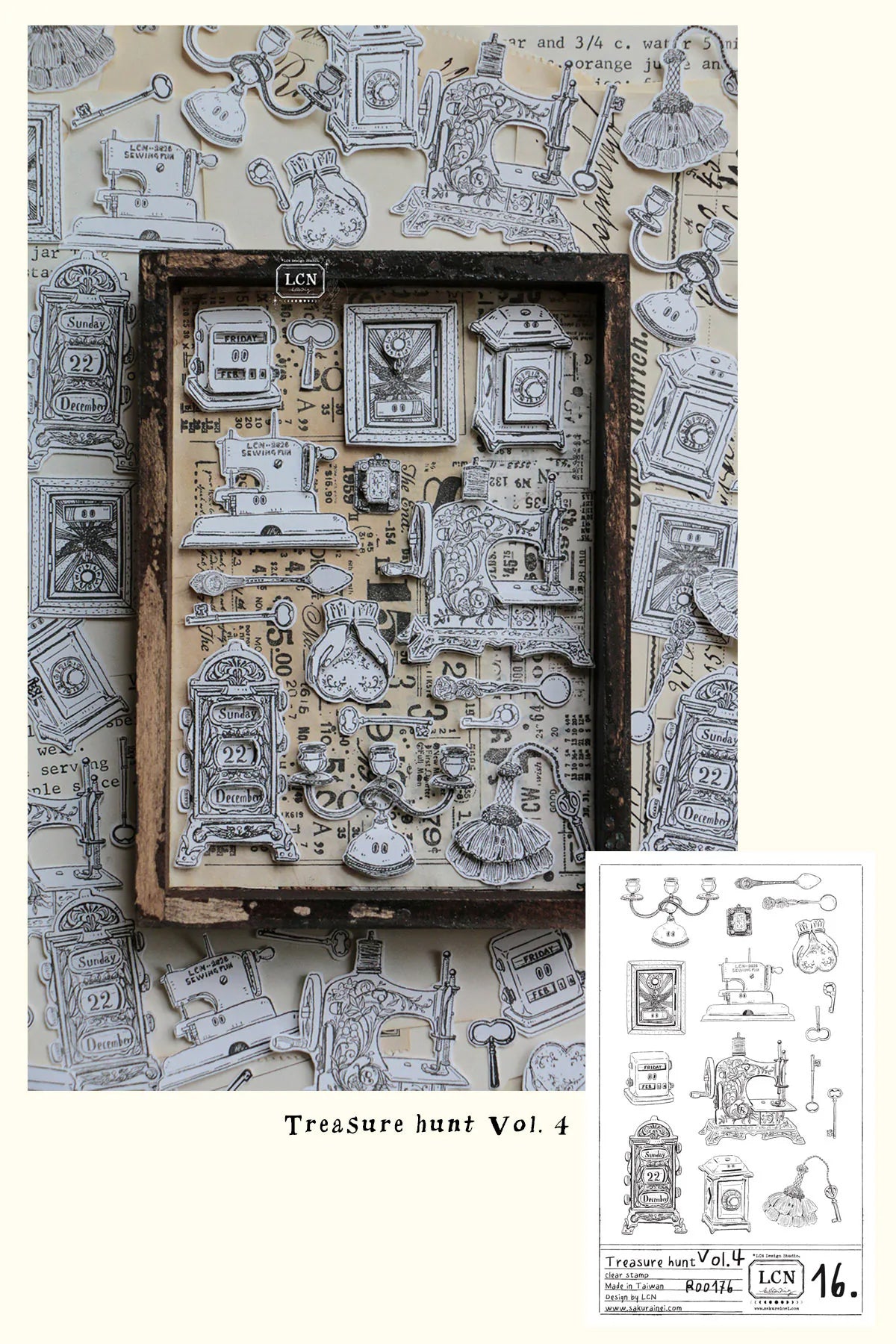 LCN Design Studio: Treasure Hunt Acrylic Stamps Set