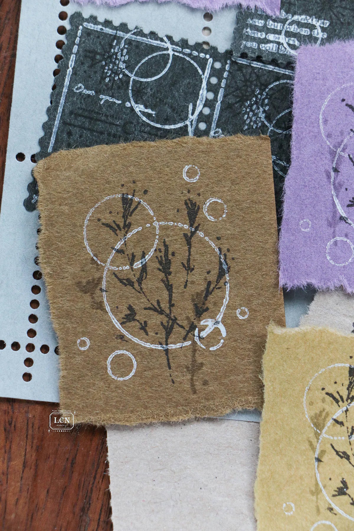 LCN Design Studio: Wild Flowers Rubber Stamps Set