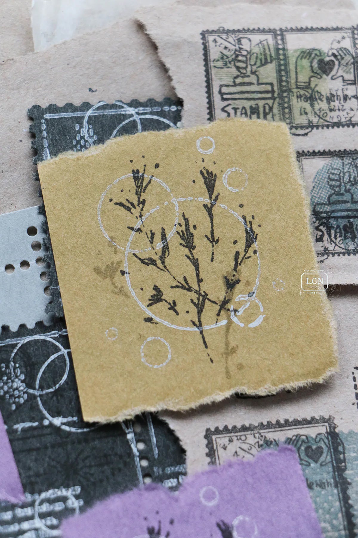 LCN Design Studio: Wild Flowers Rubber Stamps Set