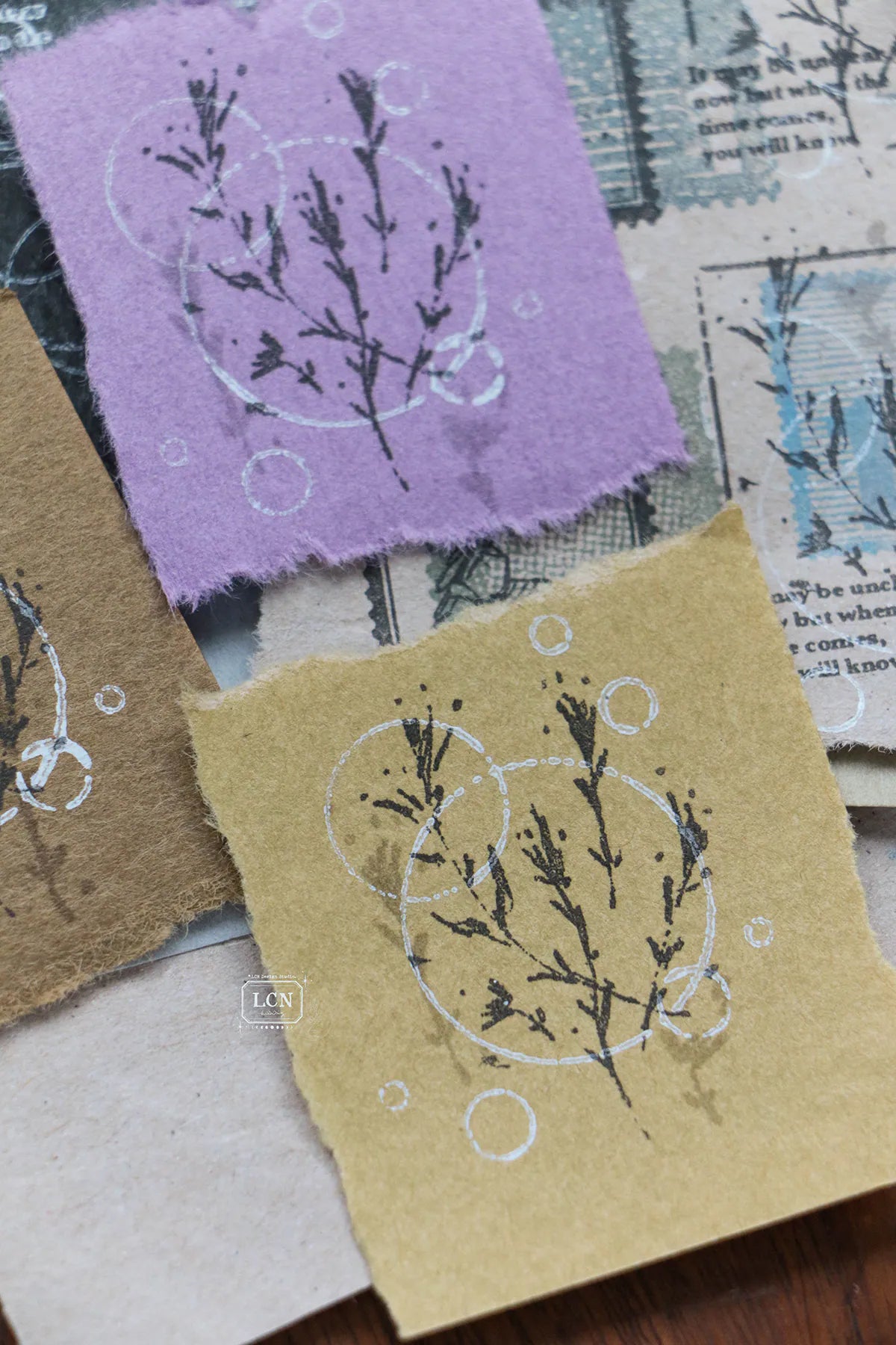LCN Design Studio: Wild Flowers Rubber Stamps Set