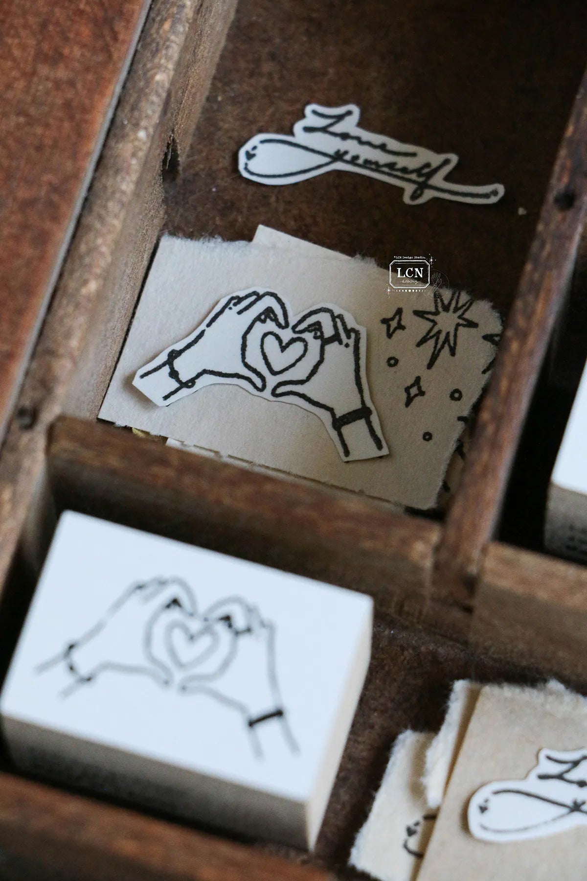 LCN Design Studio: Words Rubber Stamp
