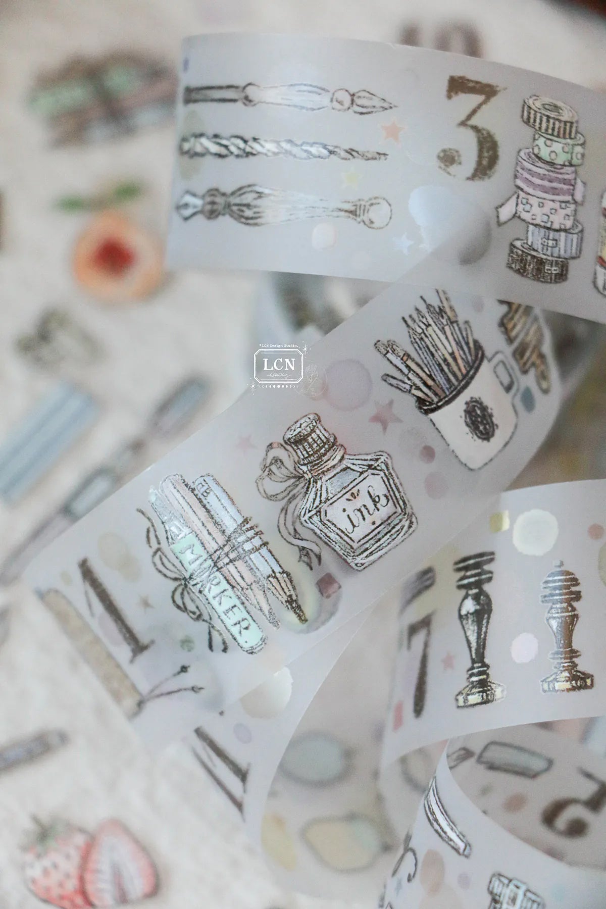 LCN Design Studio Tape Sample: Joy Bringer and Sticker Club