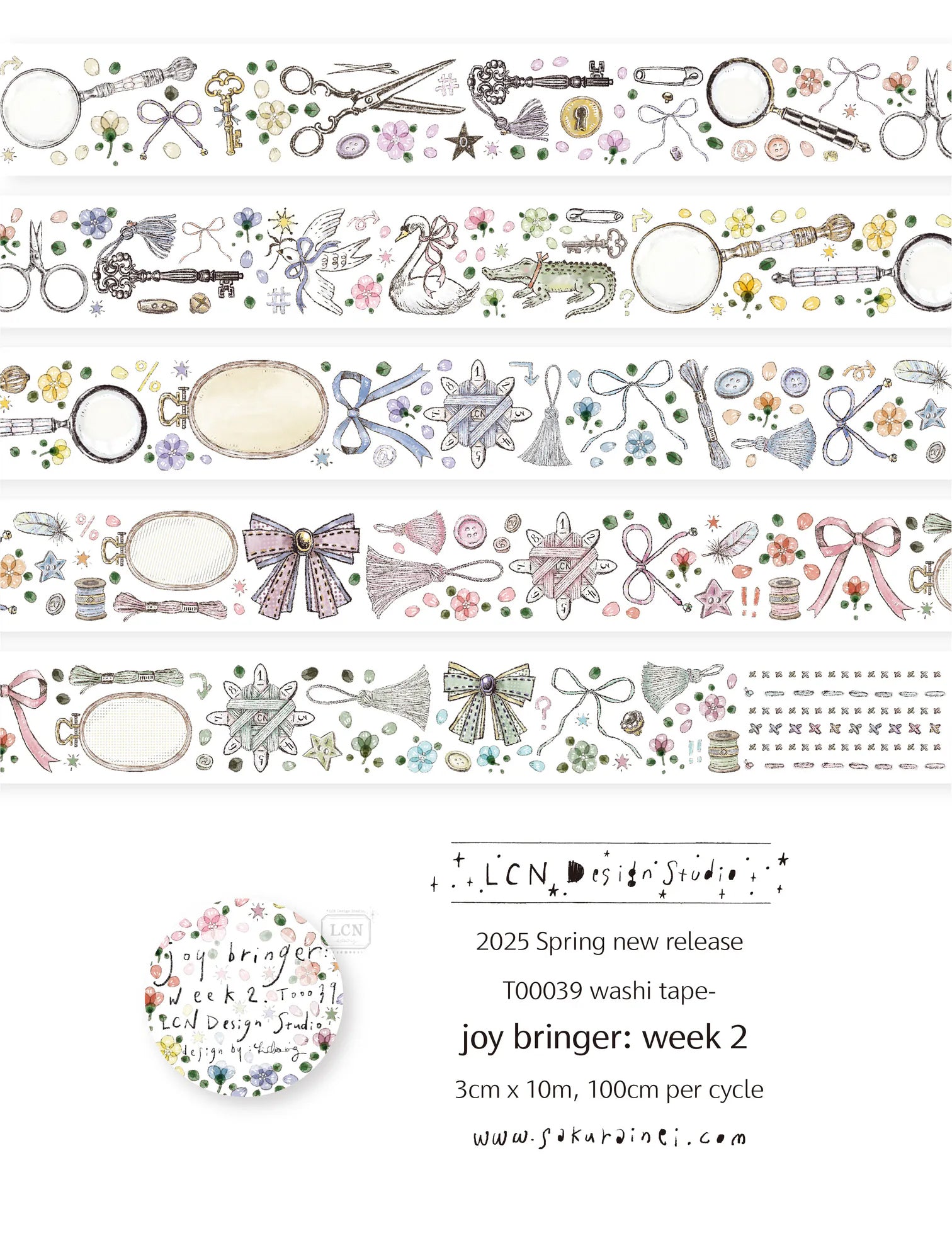 LCN Design Studio Tape Sample: Joy Bringer and Sticker Club