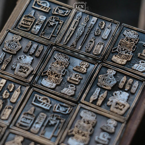 LCN Design Studio:Stationery Tile 5 - 8 Wax Seal Stamps