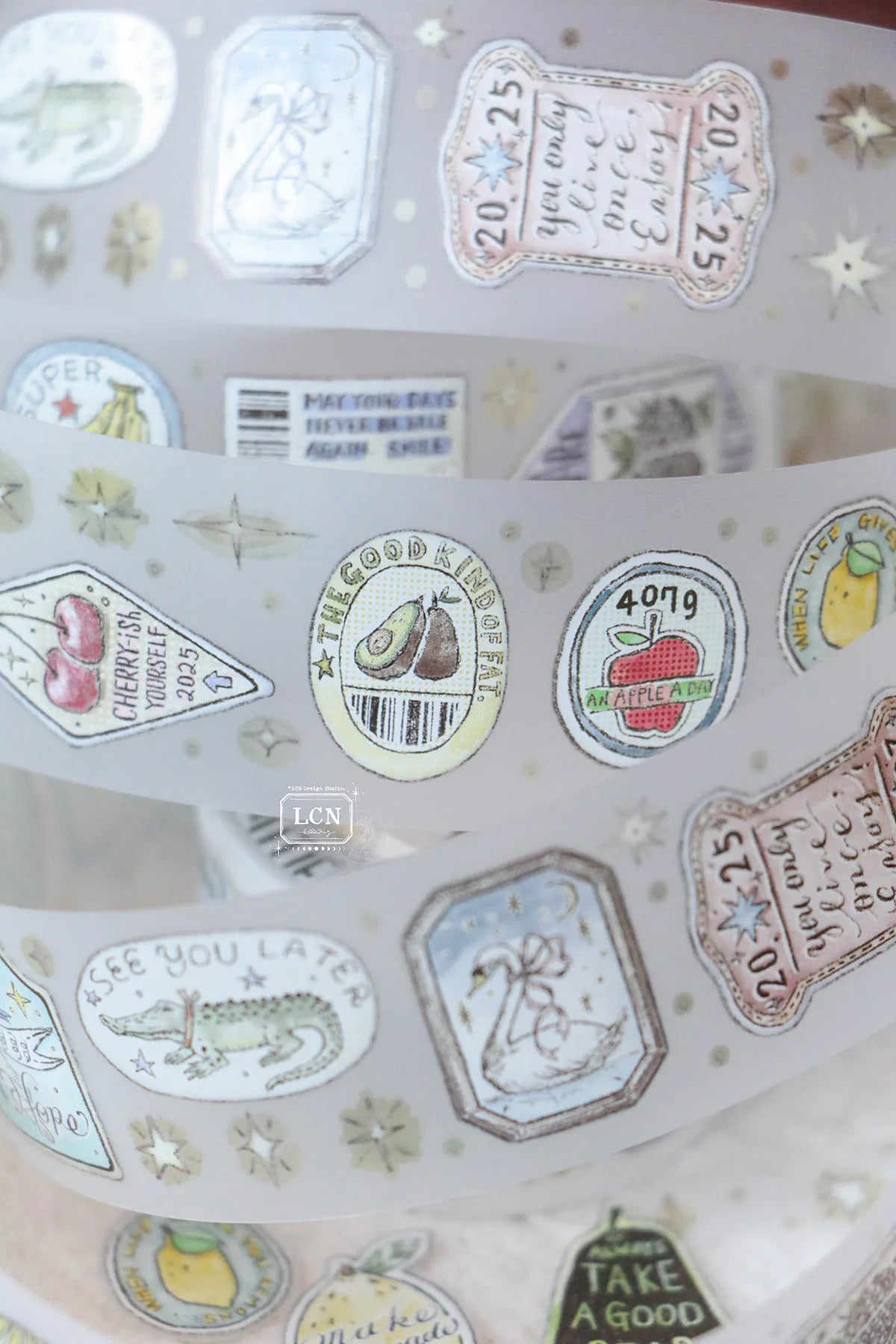 LCN Design Studio Tape Sample: Joy Bringer and Sticker Club