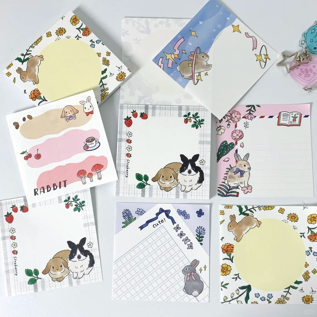 Lacreme Memo Pad: Playful Bunnies
