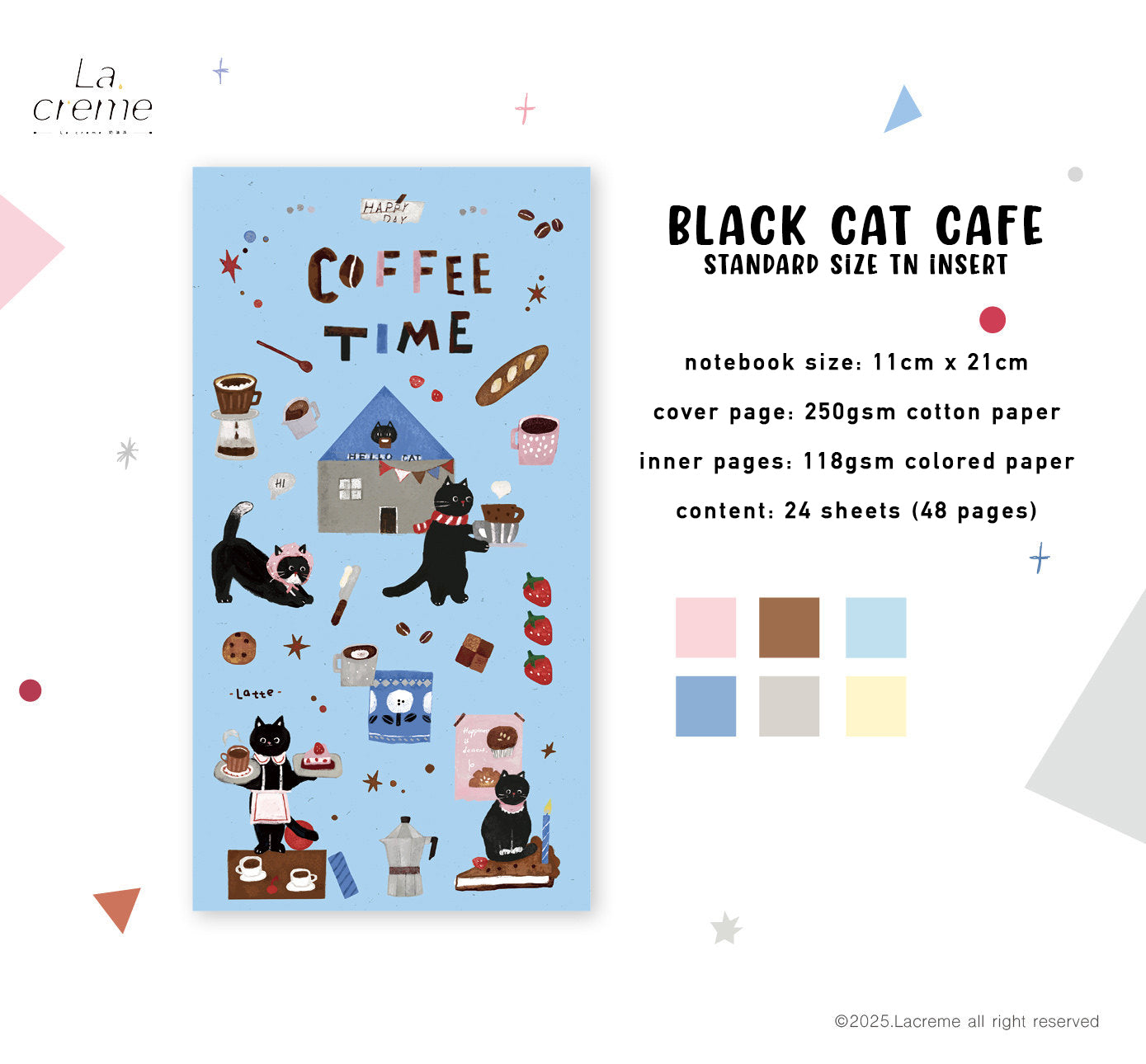 Lacreme Traveler's Notebook Insert: Assorted Colors