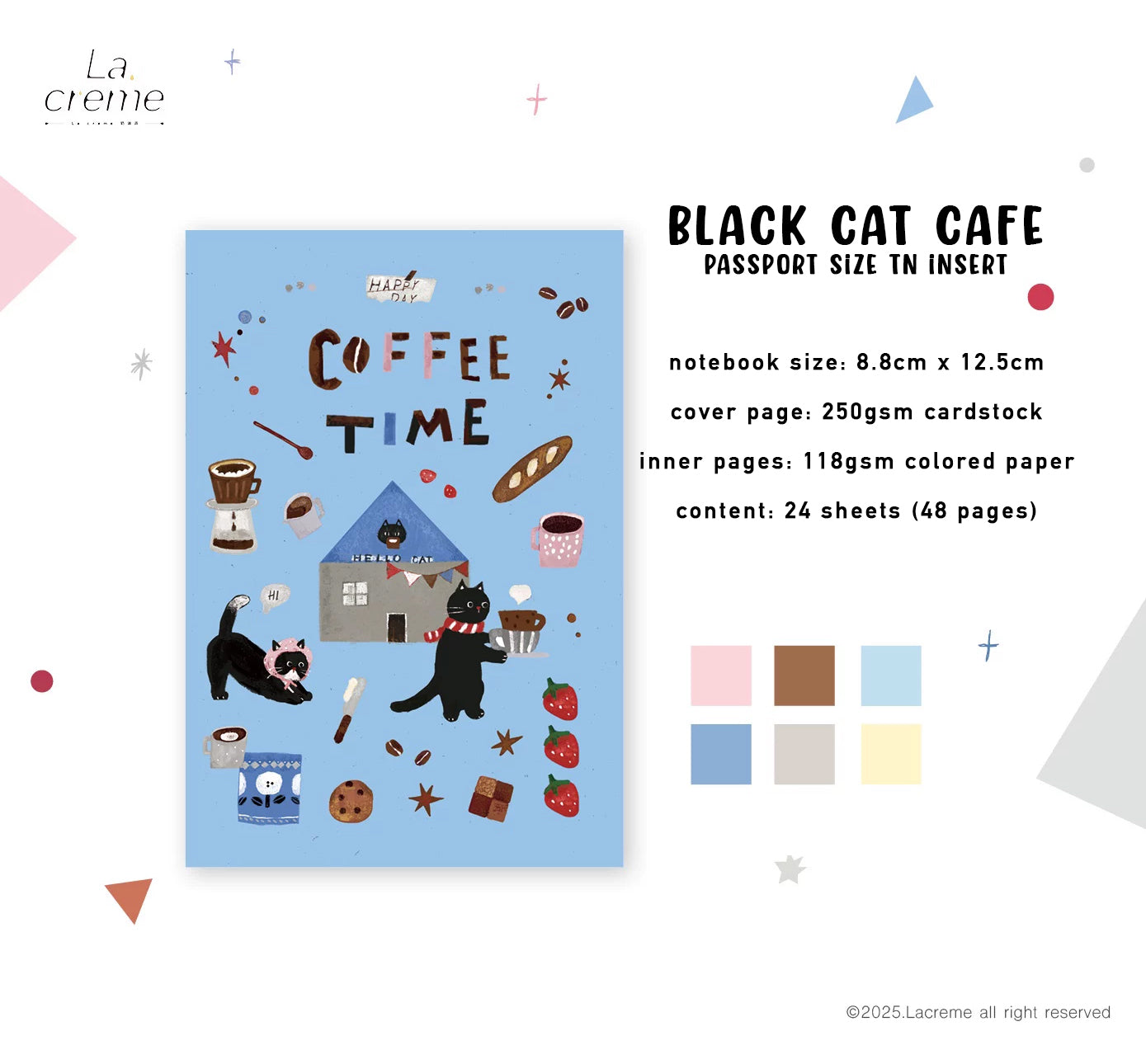 Lacreme Traveler's Notebook Insert: Assorted Colors