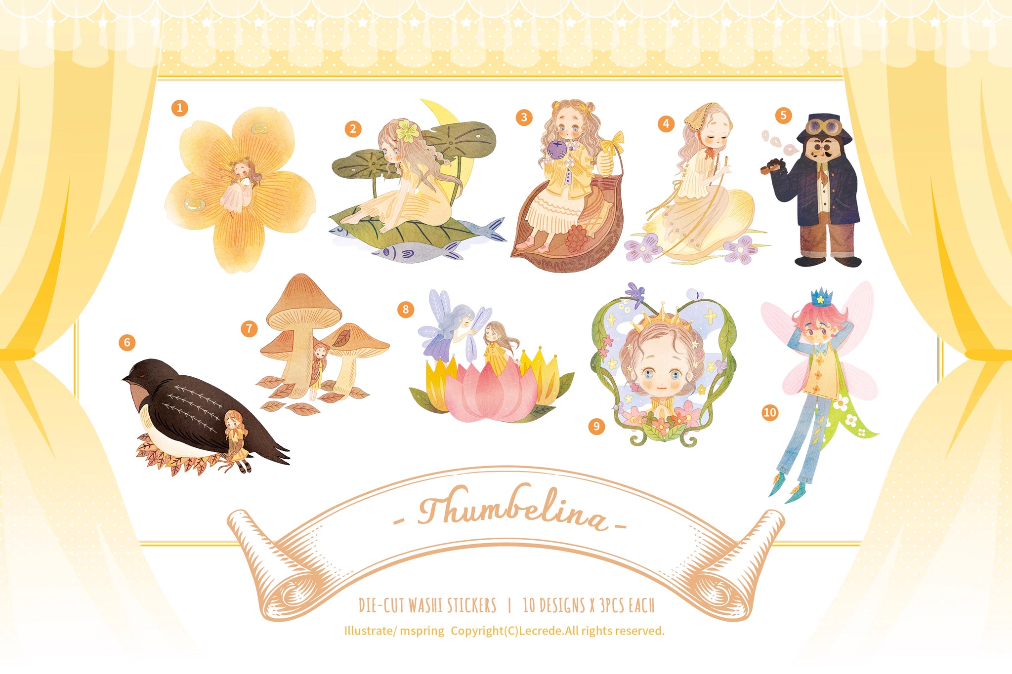 Lemon Tree Sticker Lemontree Product: Fairy Tale Stickers Pack (Series B) – Papergame