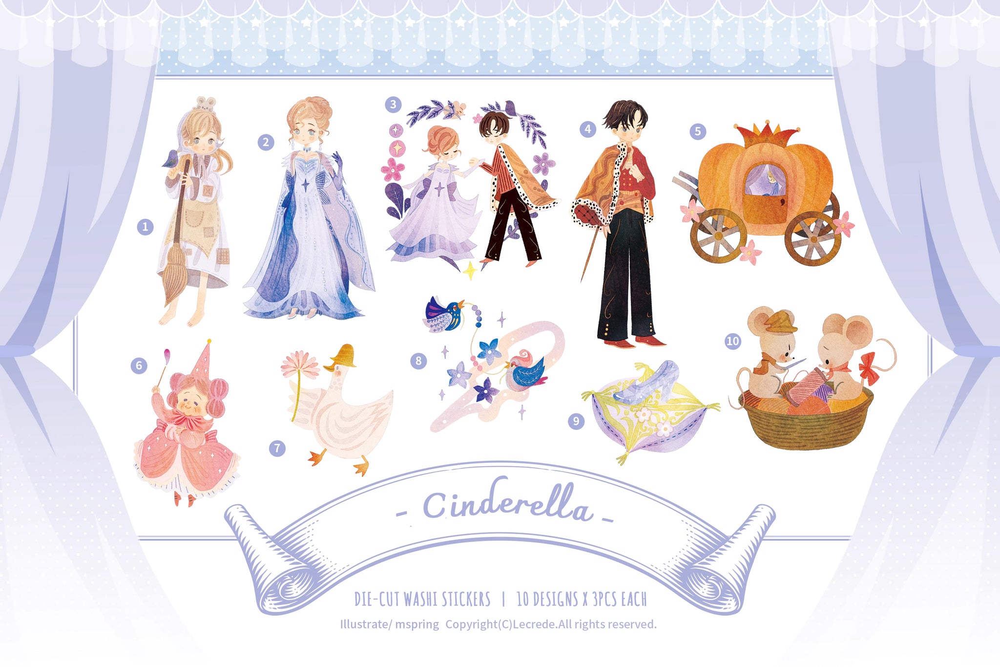 Lemontree Product: Fairy Tale Stickers Pack (Series B)