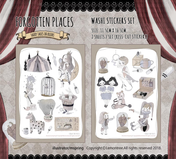 Lemontree Product: Forgotten Places Stickers Sheet