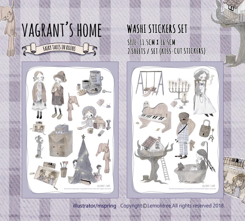 Lemontree Product: Vagrant's Home Stickers Sheet