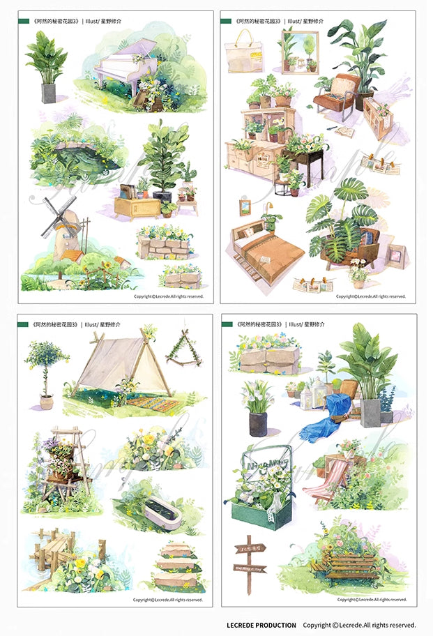 Lemontree Product: Aaron's Garden 3 Sticker Sheets