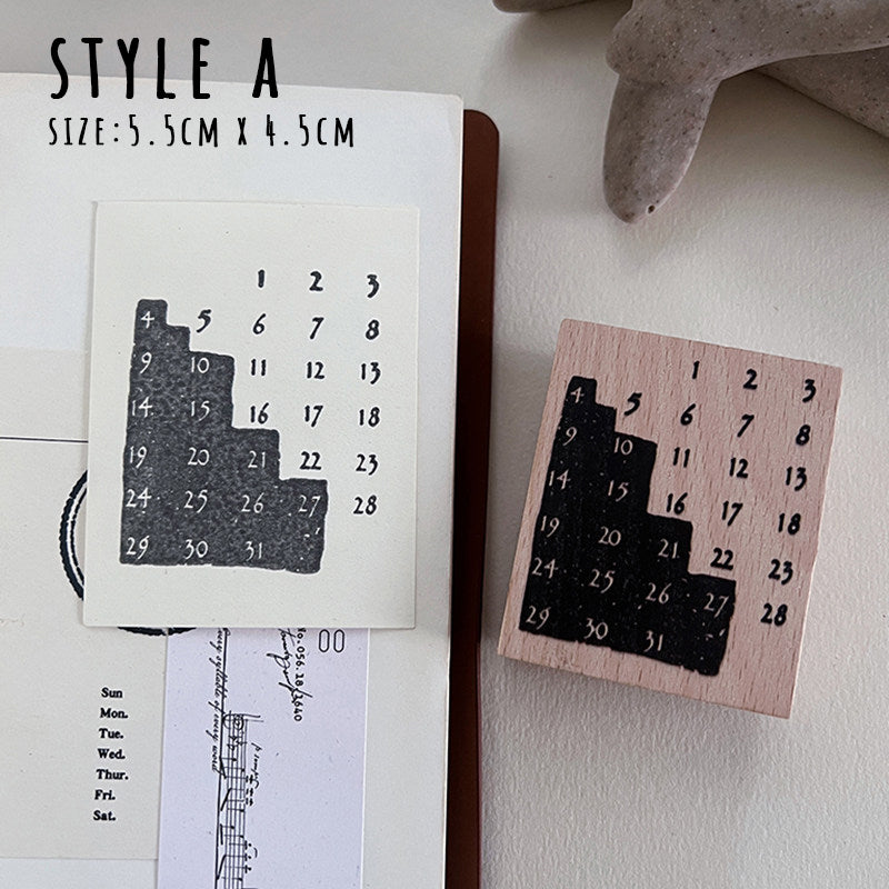 Cute Lemon Handmade Stamp: Calendar