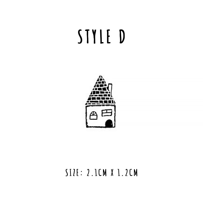 Cute Lemon Handmade Stamp: Little House