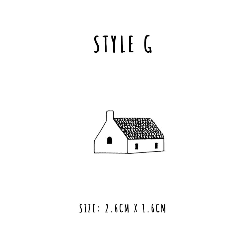 Cute Lemon Handmade Stamp: Little House