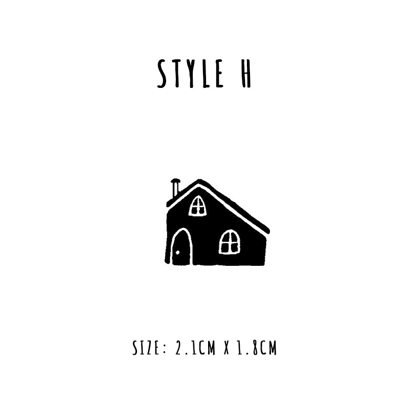 Cute Lemon Handmade Stamp: Little House