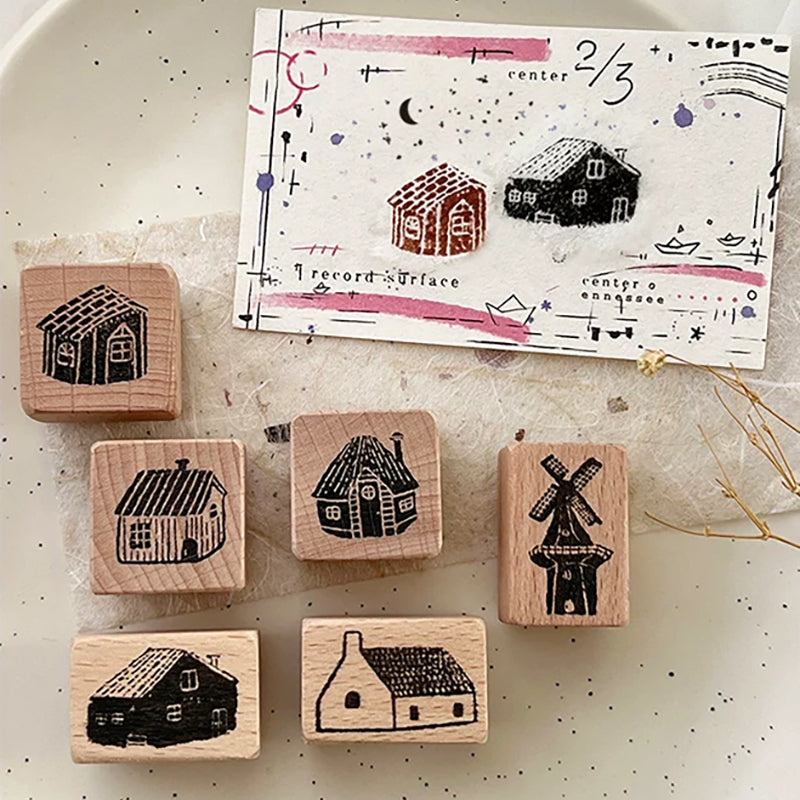 Cute Lemon Handmade Stamp: Little House