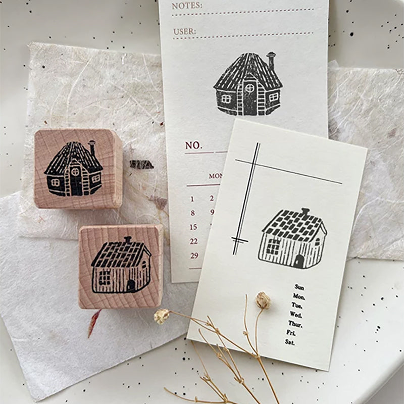 Cute Lemon Handmade Stamp: Little House