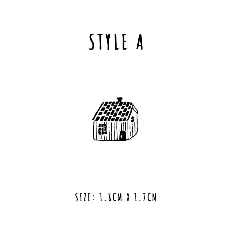 Cute Lemon Handmade Stamp: Little House