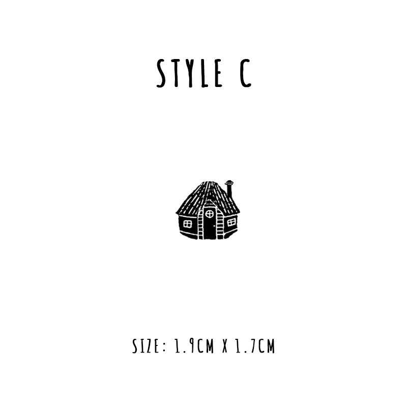 Cute Lemon Handmade Stamp: Little House