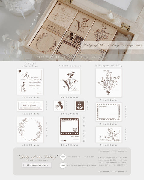 Freckles Tea Stamps Set: Lily of the Valley