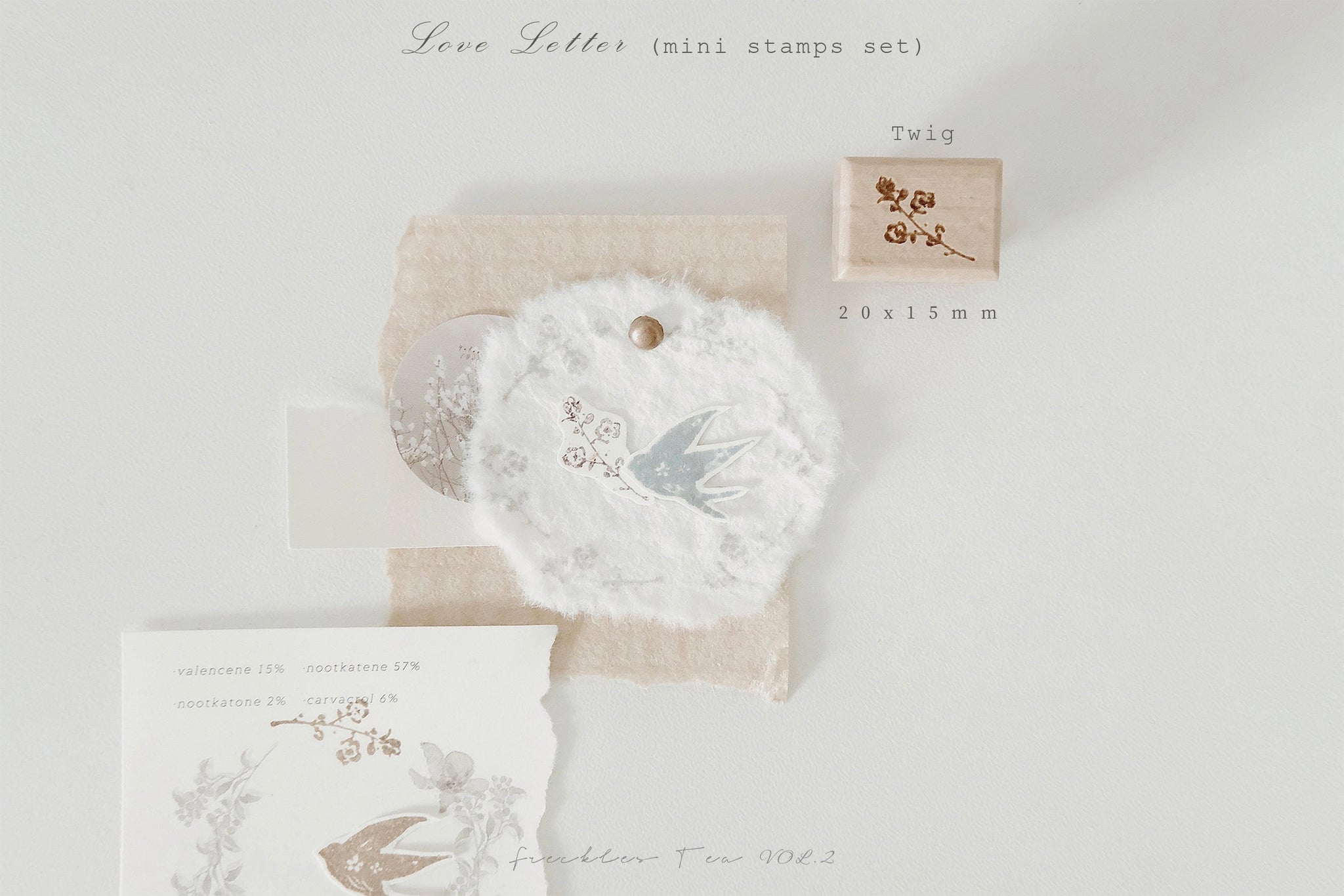 Freckles Tea Mini Stamps Set: Love Letter