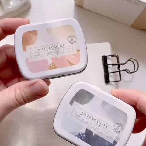 MU Lifestyle Watercolor Palette Tin Can Stickers