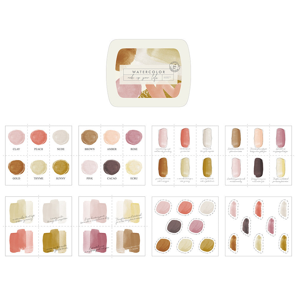 MU Lifestyle Watercolor Palette Tin Can Stickers