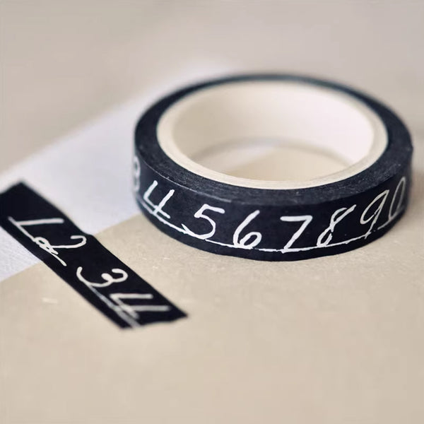 Maru Stationery Washi Tape: Numbers