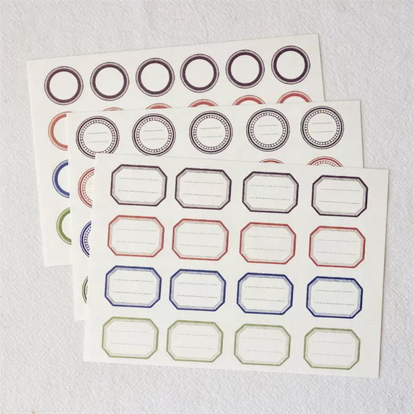 Maru Stationery Sticker Sheet: Vintage Labels