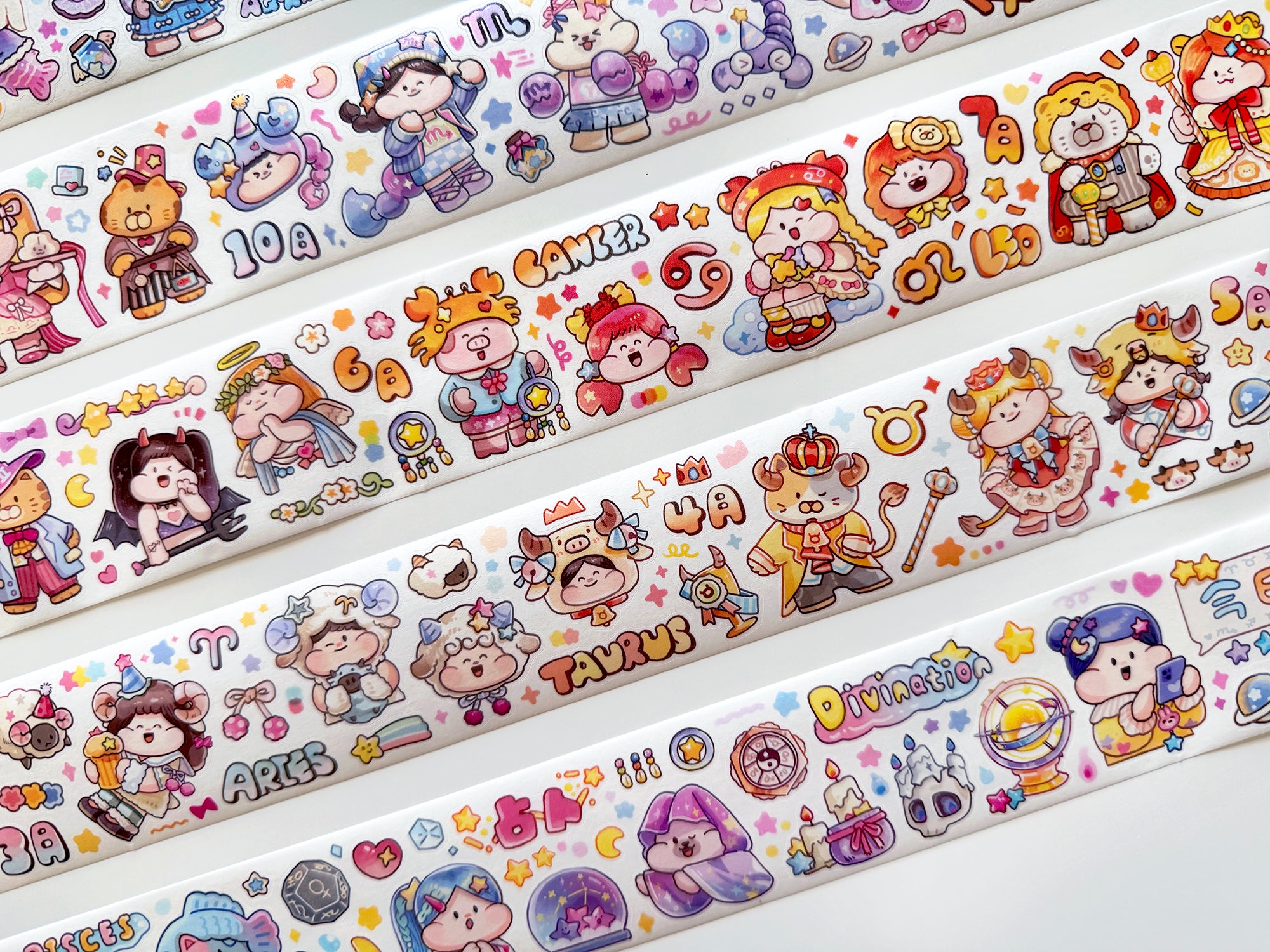 Meatball Sticker Washi Tape: Horoscope