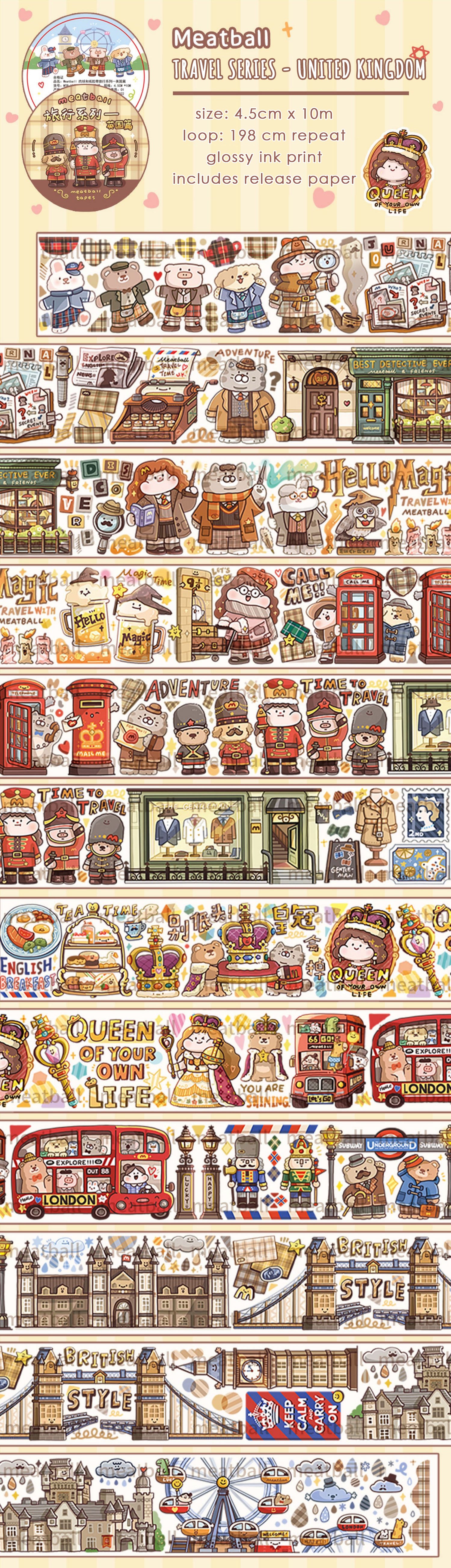 Meatball Washi Tape: Travel UK