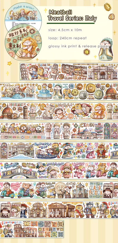 Meatball Washi Tape: Travel Italy