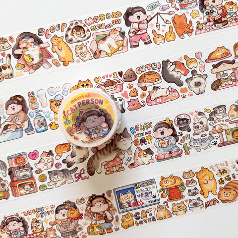 Meatball Washi Tape: Cat Person