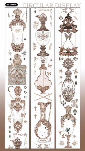 Menu Stationery Tape Sample: Butterfly Bottles