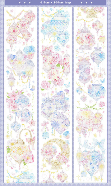 Menu Stationery Tape Sample: Flower Lantern