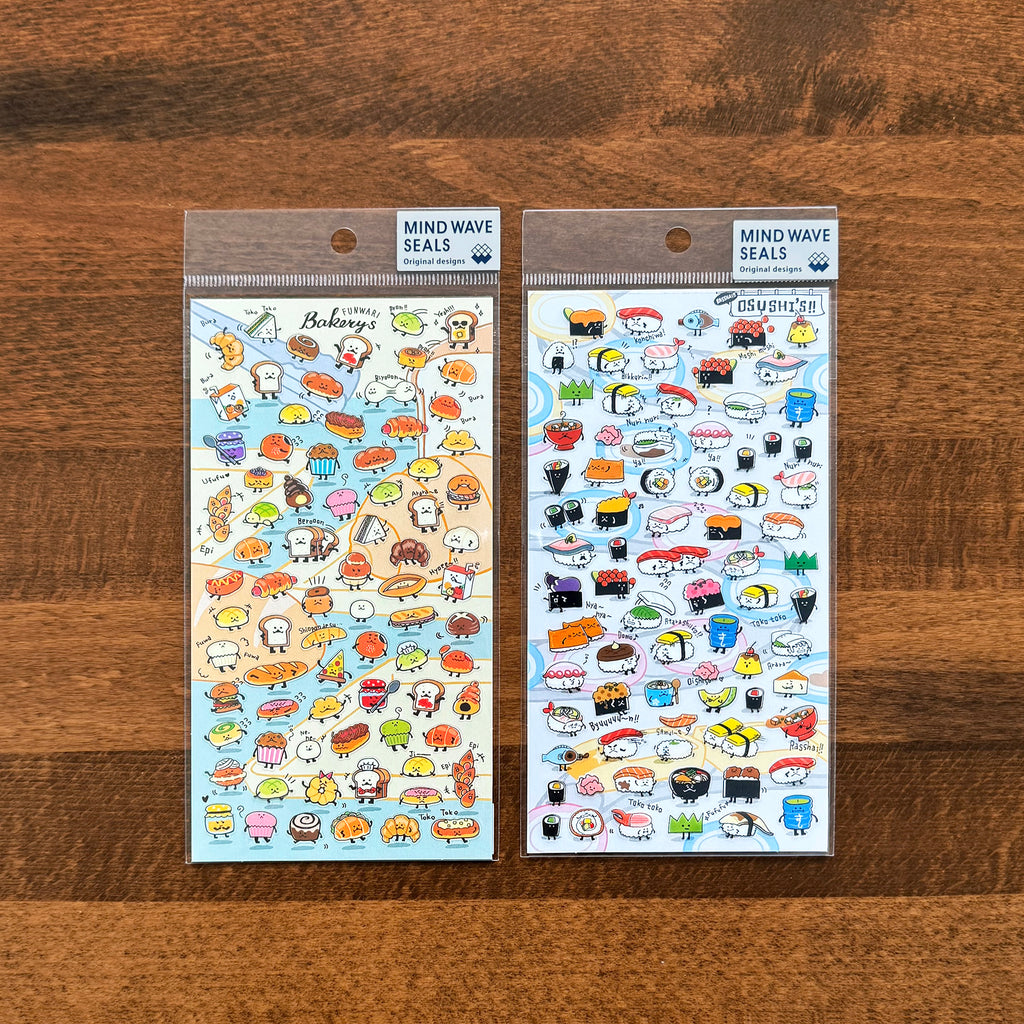 Mind Wave Sticker Sheet: Cute Food