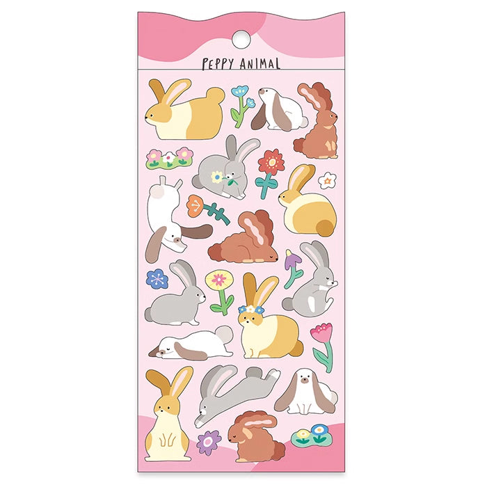 Mind Wave Sticker Sheet: Peppy Animals