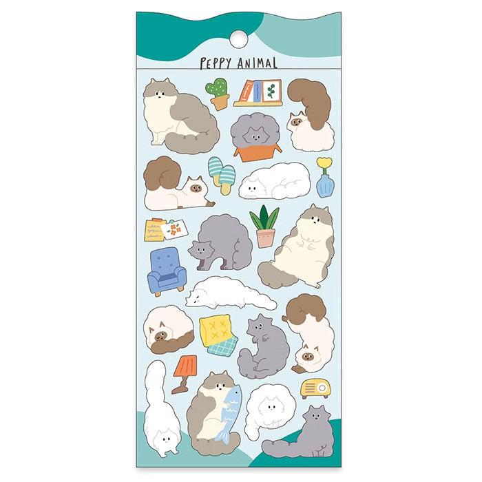 Mind Wave Sticker Sheet: Peppy Animals