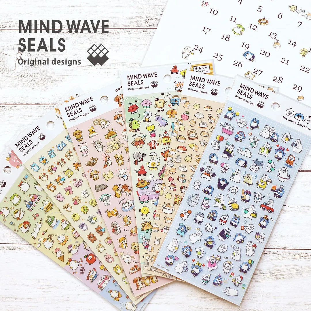 Mind Wave Sticker Sheet: Seals Original Design (Set A)