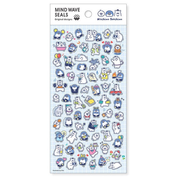 Mind Wave Sticker Sheet: Seals Original Design (Set A)