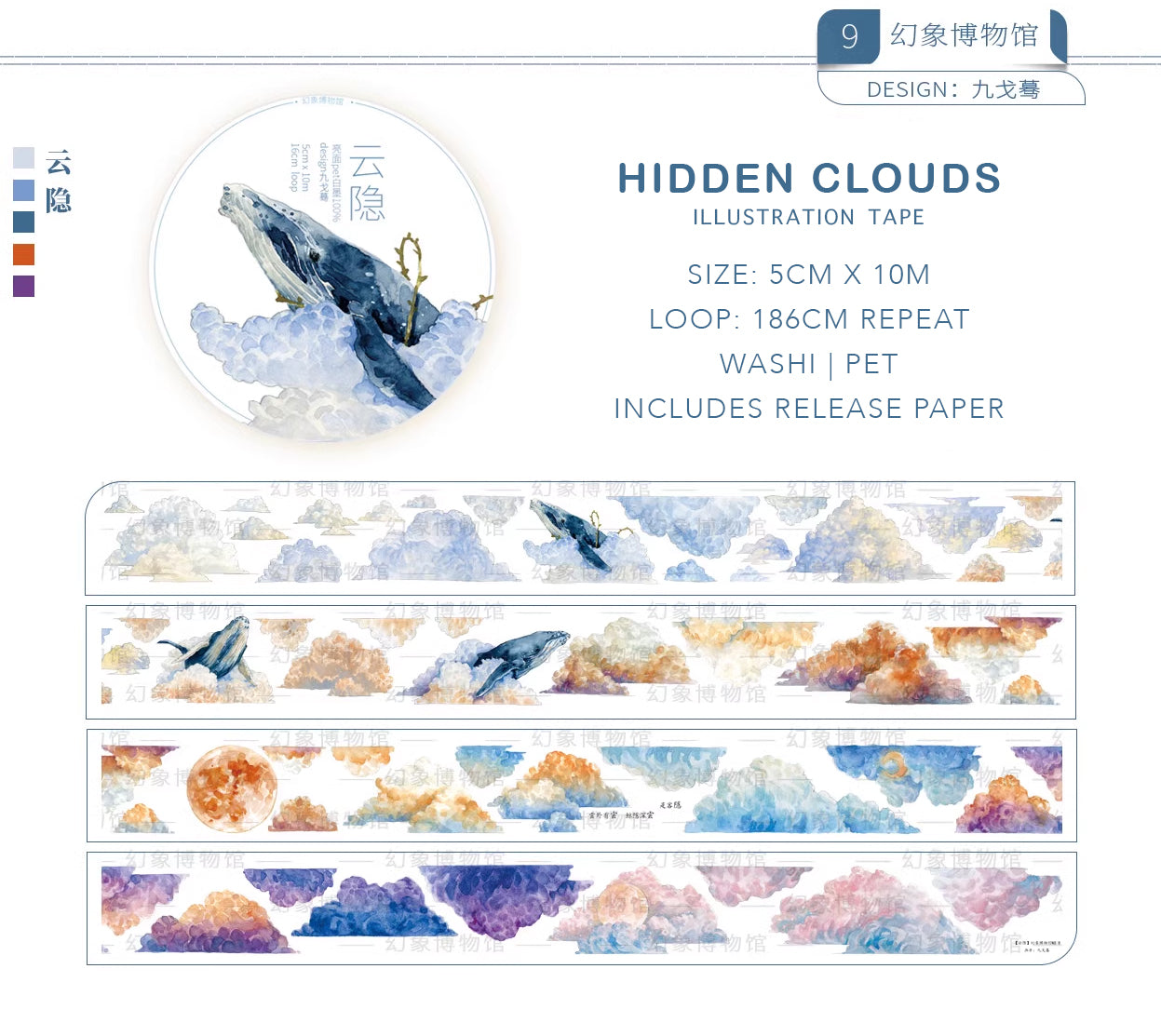 Mirage Museum Masking Tape: Hidden Clouds