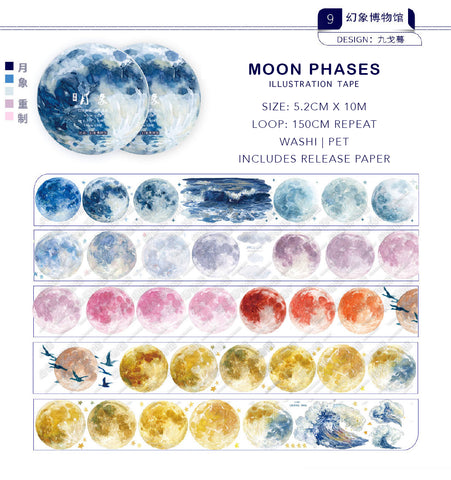 Mirage Museum Masking Tape: Moon Phases