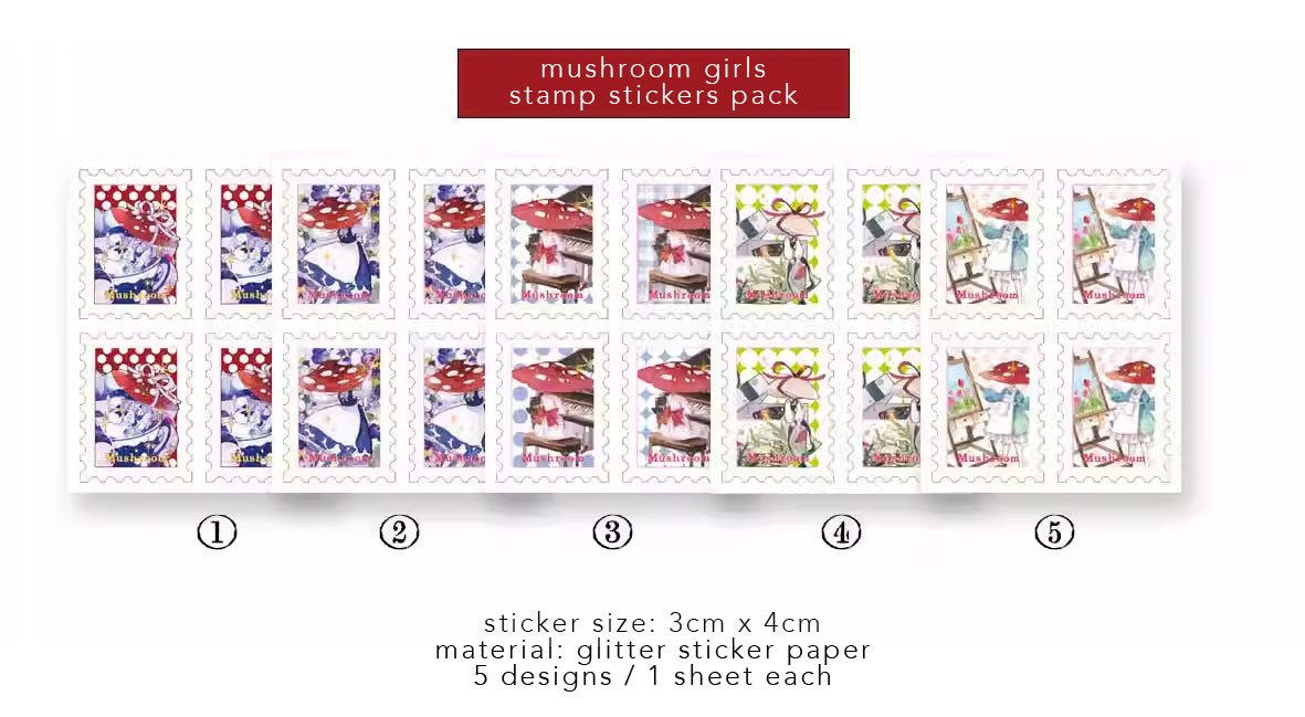 Mirage Museum Sticker Pack: Mushroom Girls