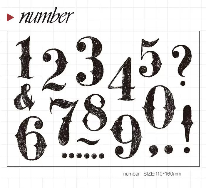 Numbers & Letters Acrylic Stamp Set