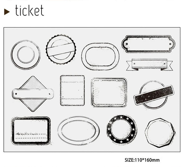 Tickets & Plants Acrylic Stamp Set