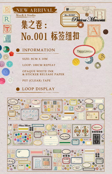 Mooka Studio Masking Tape: Buttons and Labels